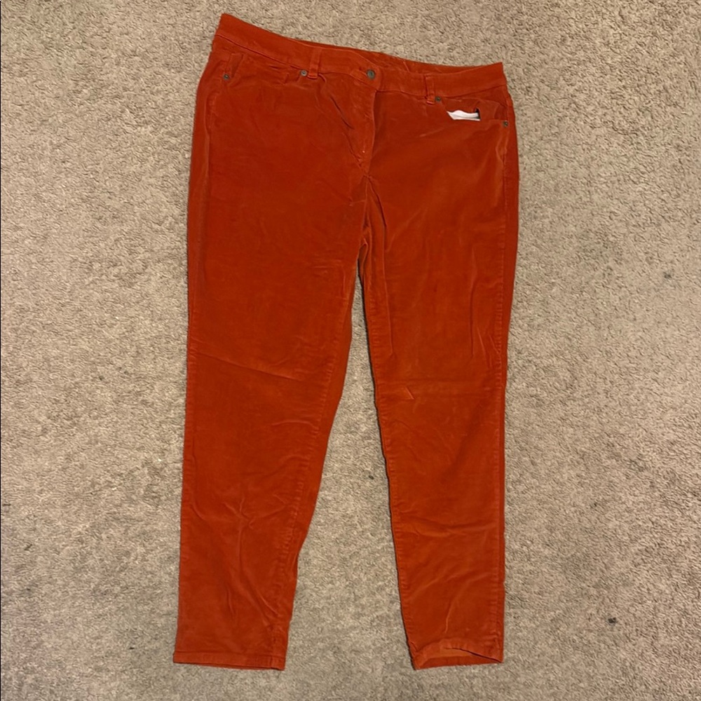 Women's Orange Corduroy